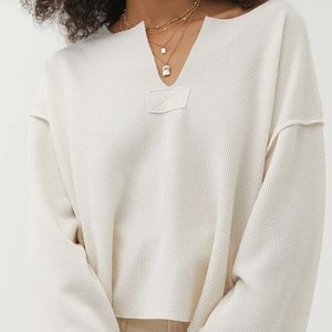 Urban Outfitter Jax Inside Out Notch Neck Top